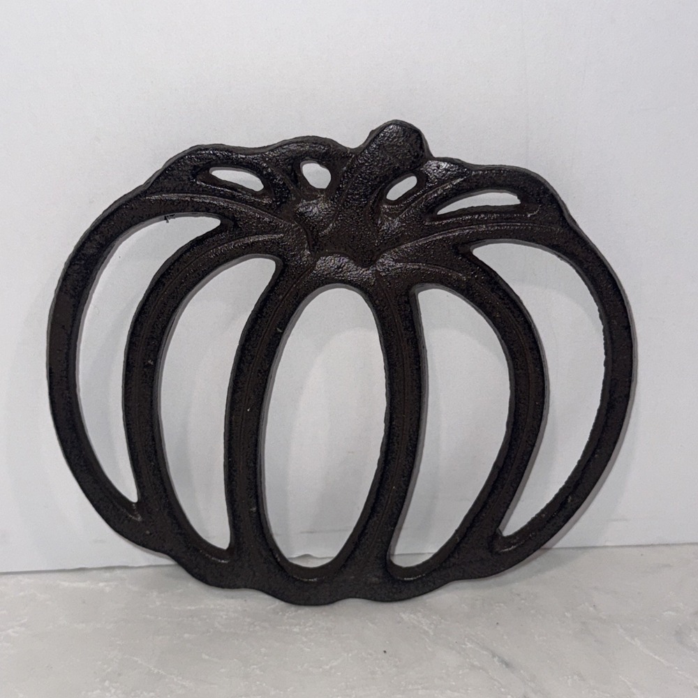 NEW ROBERT STANLEY CAST IRON PUMPKIN TRIVET FALL THANKSGIVING